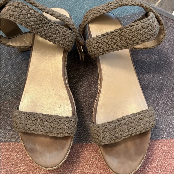 “Stuart Weitzman” jute espadrilles, size 11. 3 in heels. Includes box. - Picture 1 of 5
